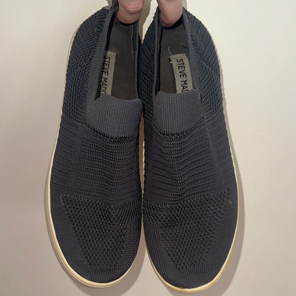 Steve Madden Navy Slip-On Knit Sneakers - Picture 1 of 5